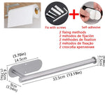 porte serviettes moderne adhésif noir argenté texture papier cuisine salle bain rouleau serviettes
