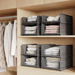 Tiroir de rangement pliable blanc pour vêtements sur étagère
