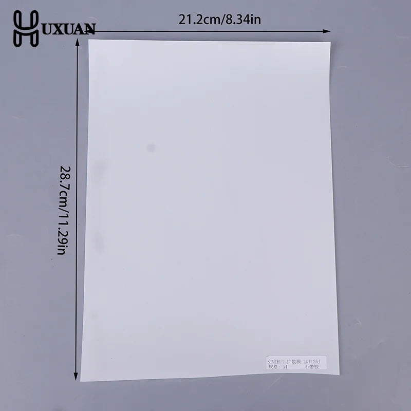 papier blanc minimaliste opacité a4 abat jour led rétroéclairage diffusion lumière qualité abs