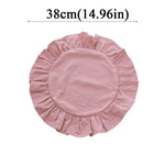 serviettes table décoratives rose clair vert pastel beige rustiques douces plissées table mariage