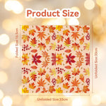 serviettes table automnales feuilles citrouilles motifs floraux orange jaune rouge beige pack 20 pack