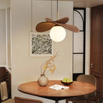 suspension lumineuse moderne marron foncé globe opaque scandinave chambre salon