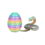 décoration intérieure serpent multicolore réaliste œuf inclusion 30 cm 8.5 cm