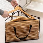 sac rangement transparent multi usages poignées noires vêtements moderne pratique