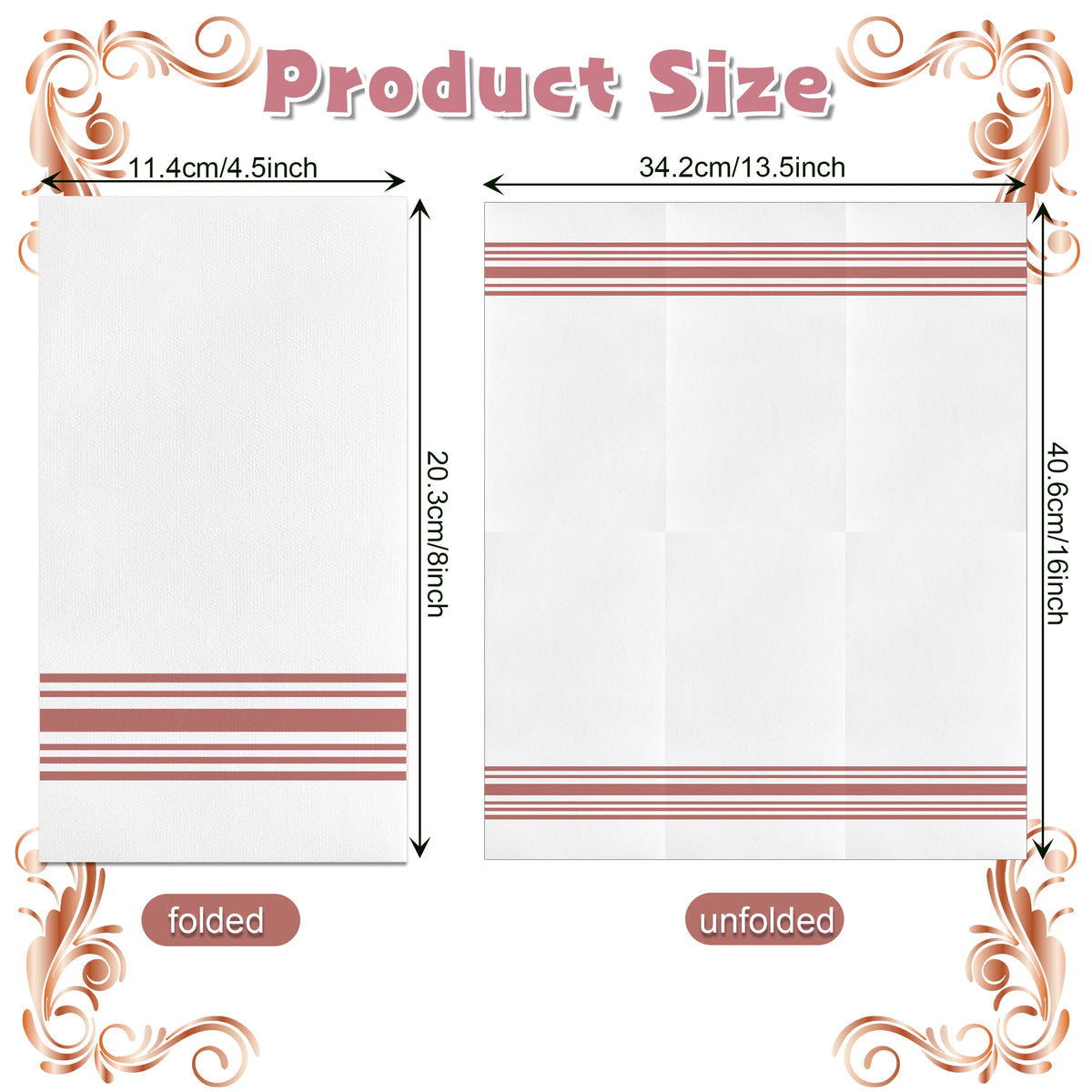 serviettes table rayées blanc bleu rouge mariage anniversaire événement classiques pack 20 40 60