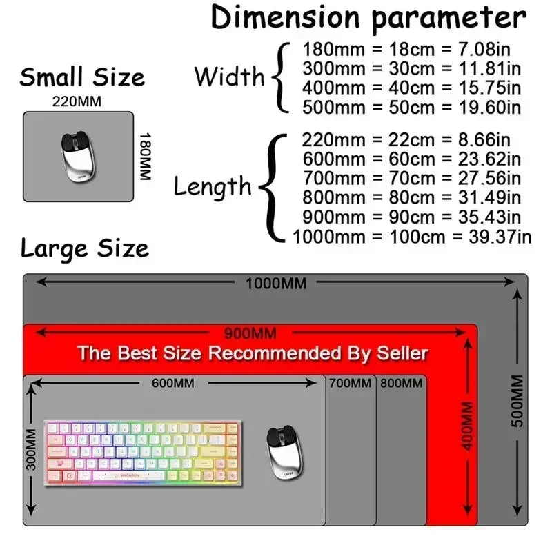 tapis souris noir anti dérapant 3mm épais moderne poignée gaming
