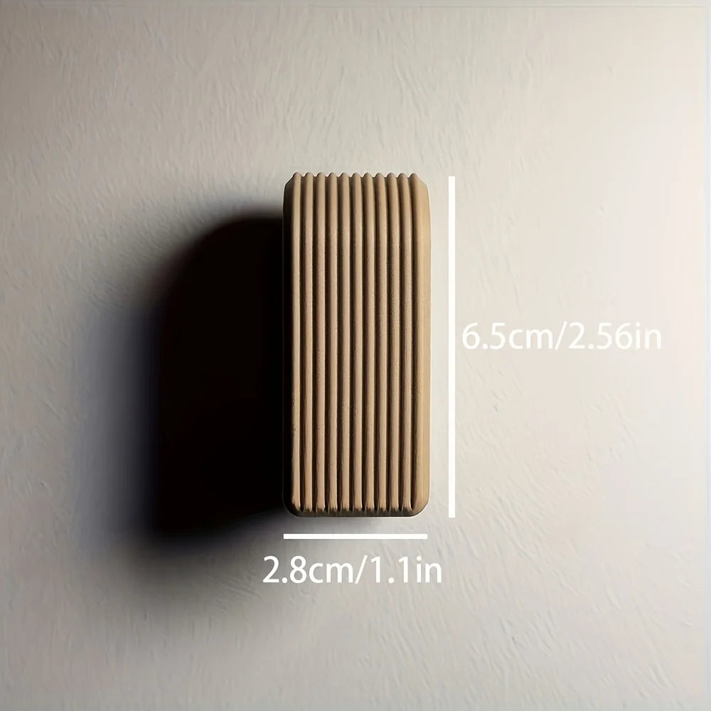 porte serviettes mural moderne rayures verticales beige blanc noir adhésif