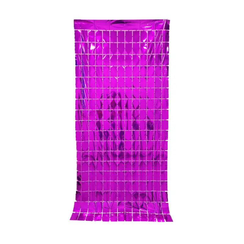 rideau pluie soie bleu rouge rose vert violet or carreaux miroir moderne festif happy
