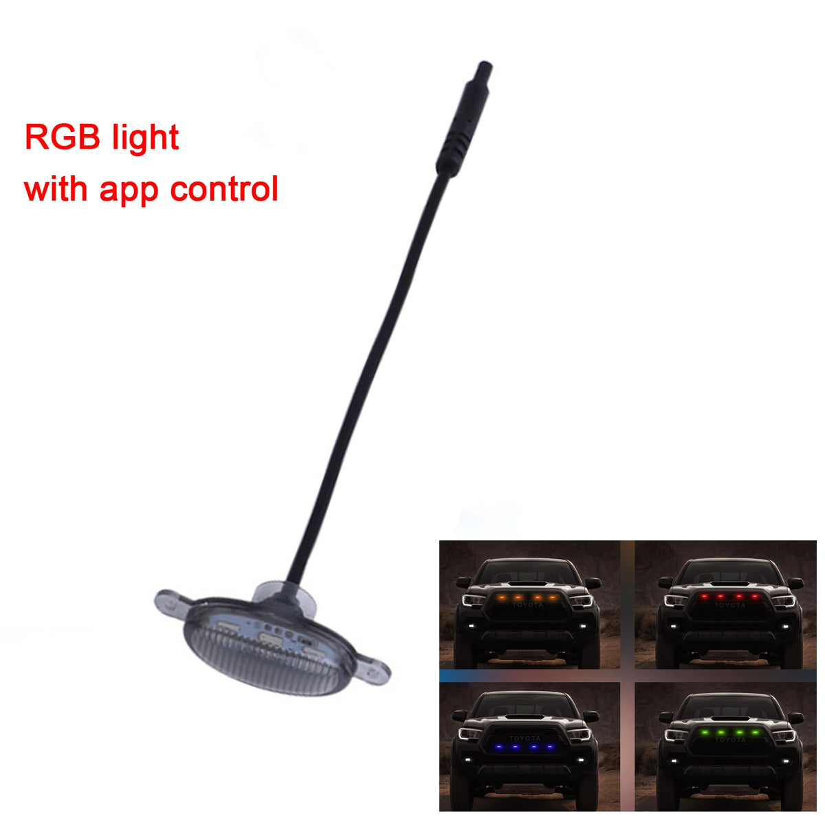 éclairage led voiture multicolore adhésif moderne câble noir contrôle application feux jour rgb