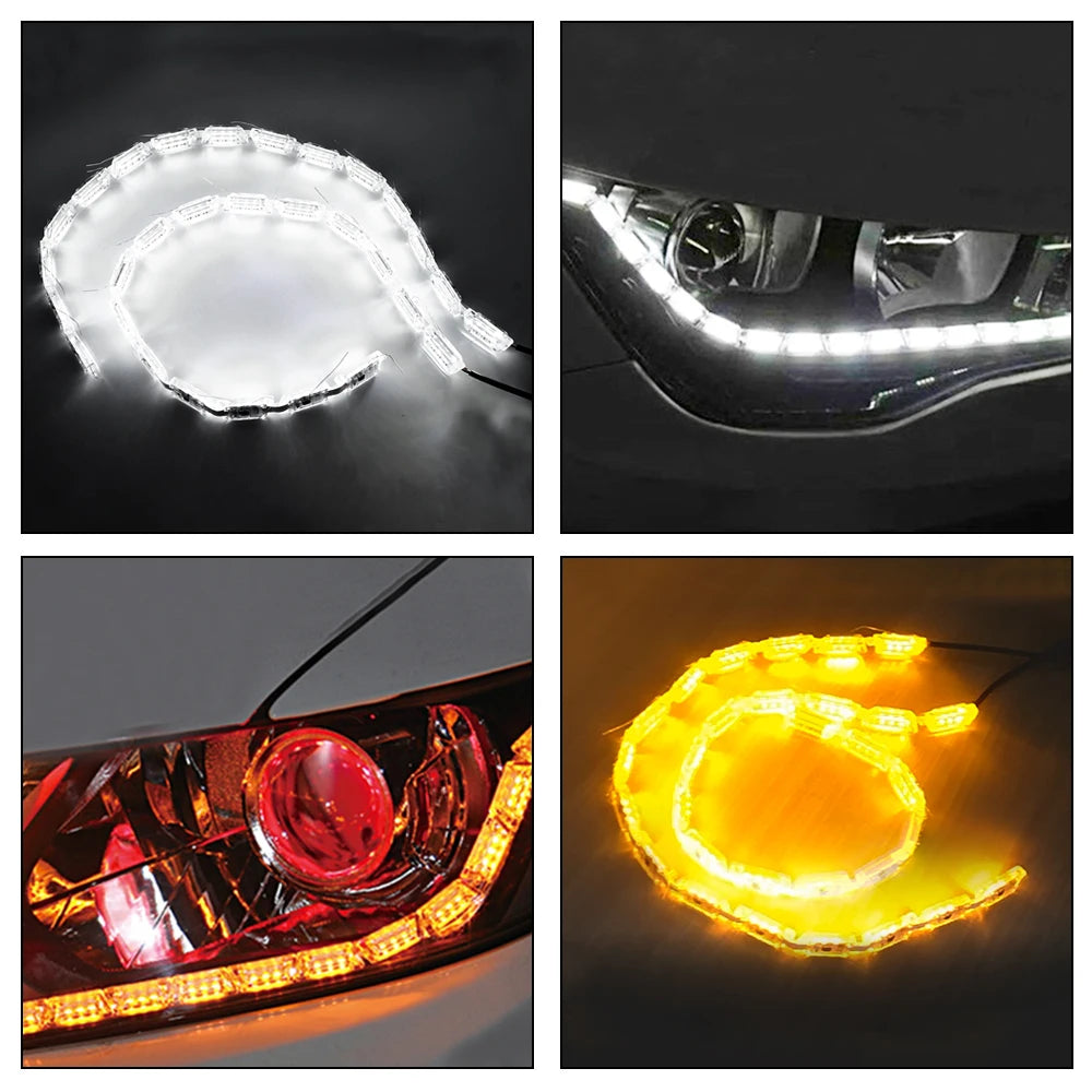 ruban led blanc jaune adhésif moderne 16 leds 50cm
