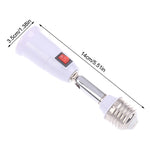 adaptateur lampe blanc chrome moderne interrupteur rotatif vis E27 adhésif flexible conversion douille support