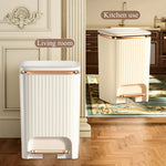 Poubelle rectangulaire à pédale en plastique durable