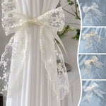 ruban dentelé motif floral blanc classique romantique décoratif 18cm translucideintérieur décoration