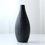 vases céramique moderne rayures horizontales opaques gris vert noirs