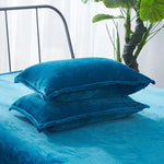 taies d'oreiller velours violet marron bleu rose gris 300 fils 48x74cm moderne respectueux environnement