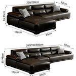 canapé d'angle moderne noir beige coussins géométriques 220cm 250cm 280cm 310cm 340cm