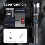 lampe torche led rechargeable usb affichage numerique etanche ipx8 longue durée camping noir texturé