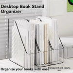 organisateur transparent minimaliste rangement documents livres modernes 19x22.5cm stylos ordinateur portable