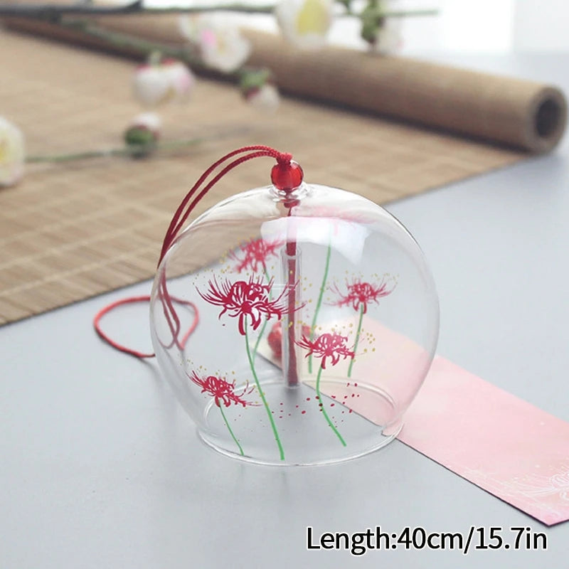 cloches vent transparentes motifs floraux décoratives japonaises artisanales chambre decoration
