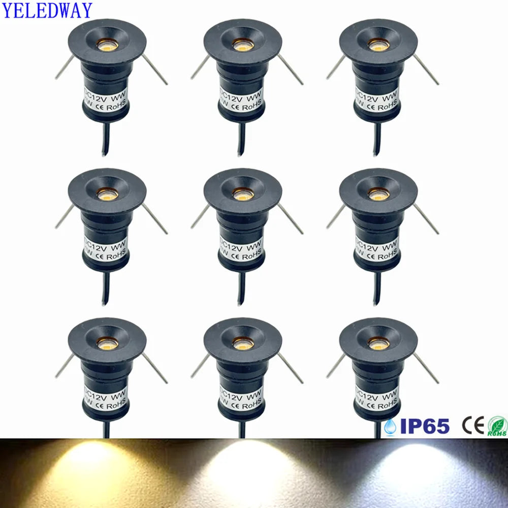 projecteur led mini 1w noir blanc argent 12v extérieur moderne dimmable