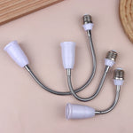 connecteur flexible ampoule e27 blanc argenté texture spirale moderne adhésif 195mm 295mm 395mm 495mm