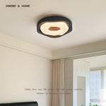 luminaire moderne minimaliste noir crème marron concentrique semi transparent chambre salon