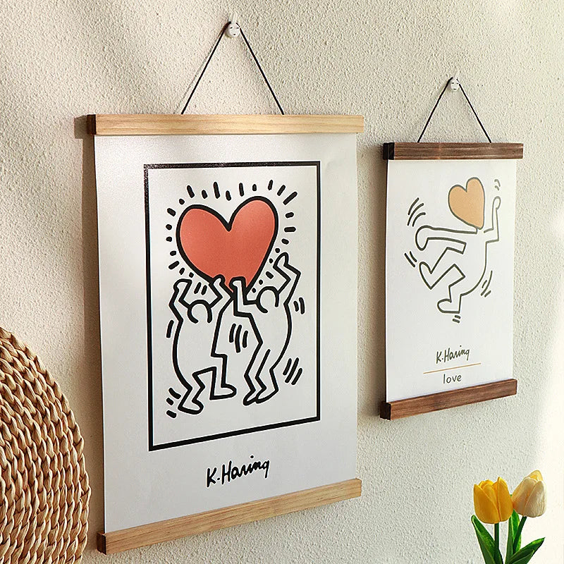 cadres bois modernes métalliques imprimés toile art mural minimaliste 21cm 30cm 40cm 50cm 60cm