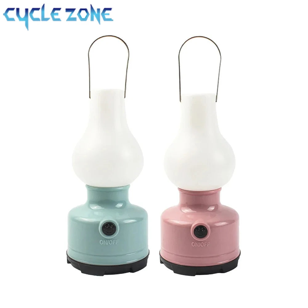 lampe camping rose bleu clair moderne anneau métallique suspension piles aa