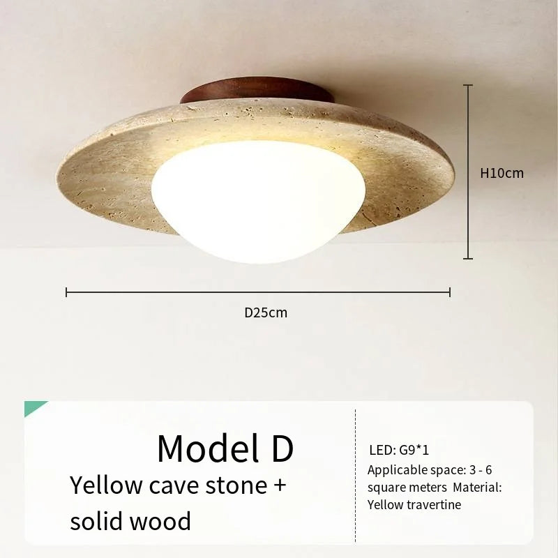 lampe bois marbre éclairage quotidien moderne rustique beige brun foncé pierre naturelle opacité e27