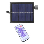 panneau solaire télécommande réglable guirlandes lumineuses modes luminosité timer off connecteurs abstraits