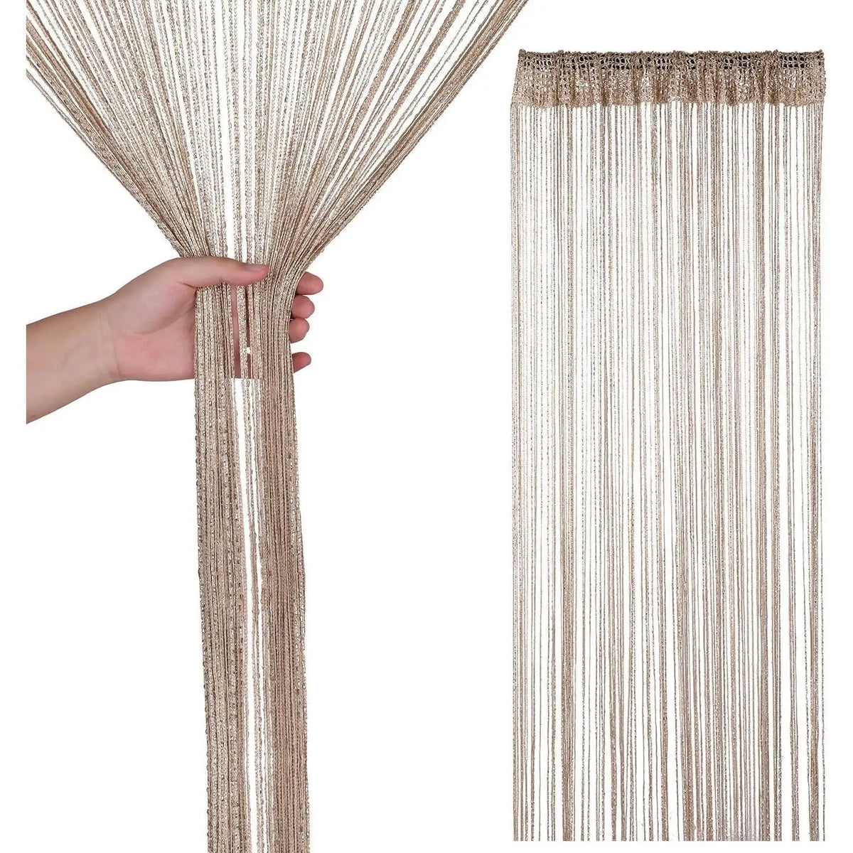 rideau blanc semi transparent moderne chainettes polyester 100x200cm chambre salon