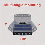 lampe solaire moderne blanc panneau solaire détecteur mouvement ip45 led étancheextérieururgence