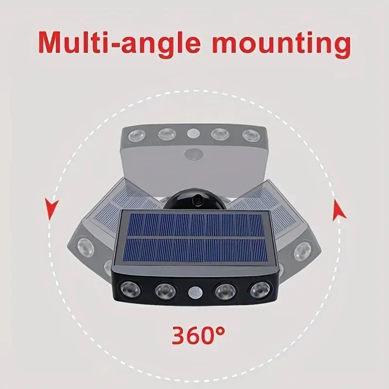 lampe solaire moderne blanc panneau solaire détecteur mouvement ip45 led étancheextérieururgence