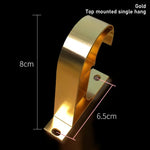 supports rideaux or blanc cuivre lisses modernes plaque fixation