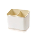 organisateur couverts gris clair compartiments multiples égouttoir moderne minimaliste plastique lisse adhésif vert pastel