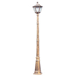lampe rue dorée texture classique ornements floraux éclairage extérieur ip65 led aluminium