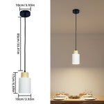 Lampes suspendues modernes minimalistes bois clair blanc noir câble ampoule tension 90 260V flux
