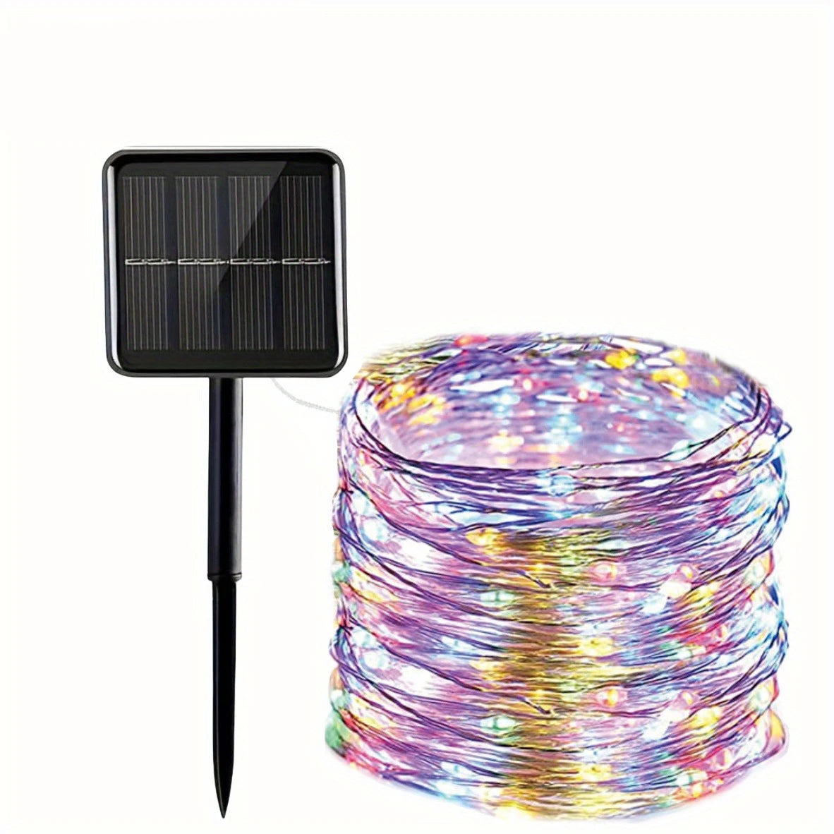 guirlande lumineuse solaire 300 led multicolore moderne 110ft ip65 abs led individuels