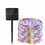 guirlande lumineuse solaire 300 led multicolore moderne 110ft ip65 abs led individuels