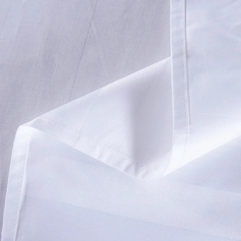 drap lit blanc rayures horizontales 100 coton hypoallergénique durable classique adultes
