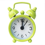 réveil horloge circulaire classique mécanique aiguilles rouge bleu rose Jaune métal durable chambre