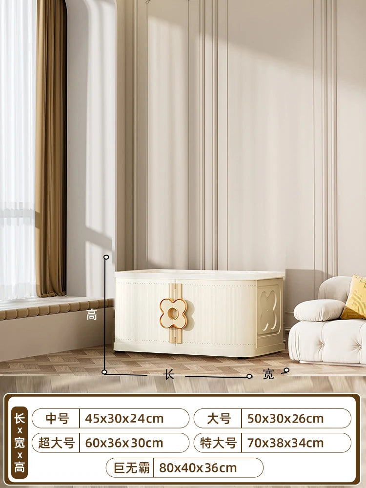 meuble rangement moderne armoire beige clair grille dimensions roulettes 45x30x71.9cm
