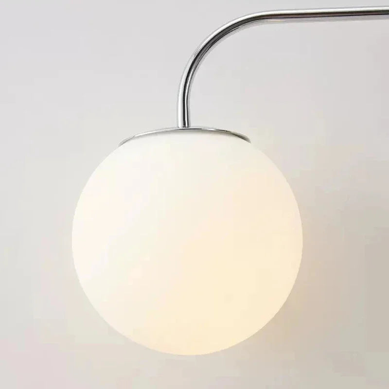 lampe murale articulée blanc chrome moderne minimaliste interrupteur bouton fixée mur câble électrique