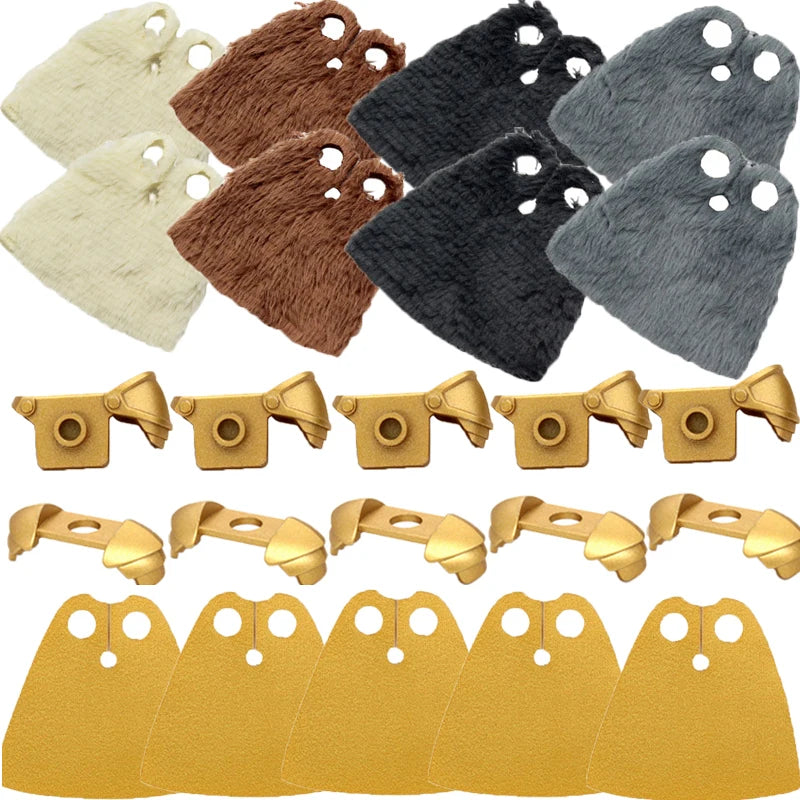 cache oreilles fourrure beige marron noir gris moderne jeu construction bloqueurs auto bloqueants plastique