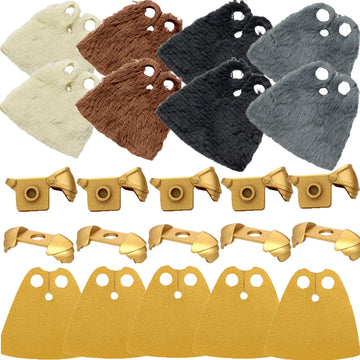 cache oreilles fourrure beige marron noir gris moderne jeu construction bloqueurs auto bloqueants plastique