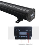 lampe murale noire moderne effet scène rgb led 36v dmx contrôle affichage professionnel