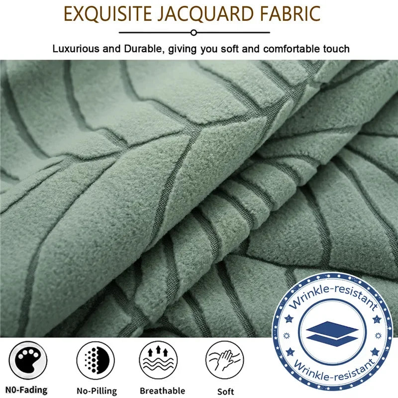 housse chaise extensible vert olive imprimé feuilles moderne siège salle manger banquet