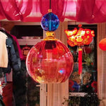 Lampes suspendues verre coloré moderne bleu rose ambre translucides chambre vertical