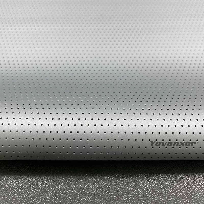 tissu décoratif gris pointillé diamant cristal tissé blanc moderne texturé perforations opaque semiopaque