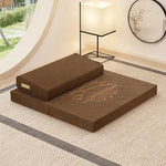 coussin méditation marron fleur lotus coton confortable yoga zen relaxation